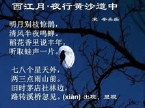 西江月夜行黄沙道中白话文作文